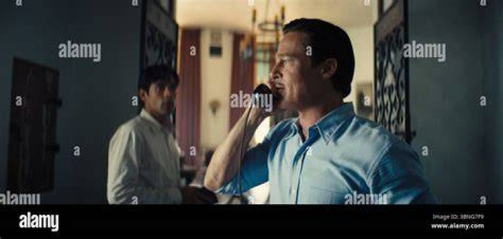 Brad Pitt plays Jack Conrad and Diego Calva plays Manny Torres in Babylon from Paramount Pictures.