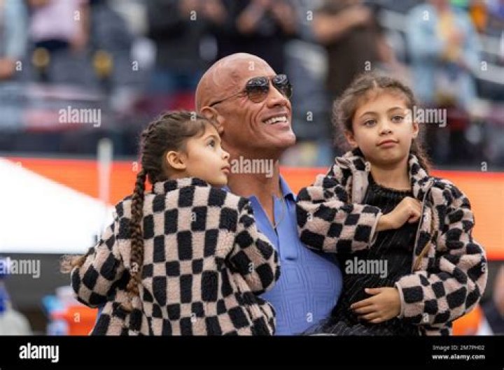 Dwayne Johnson Hold Daughter Jasmine Next To Wife Lauren Hashian