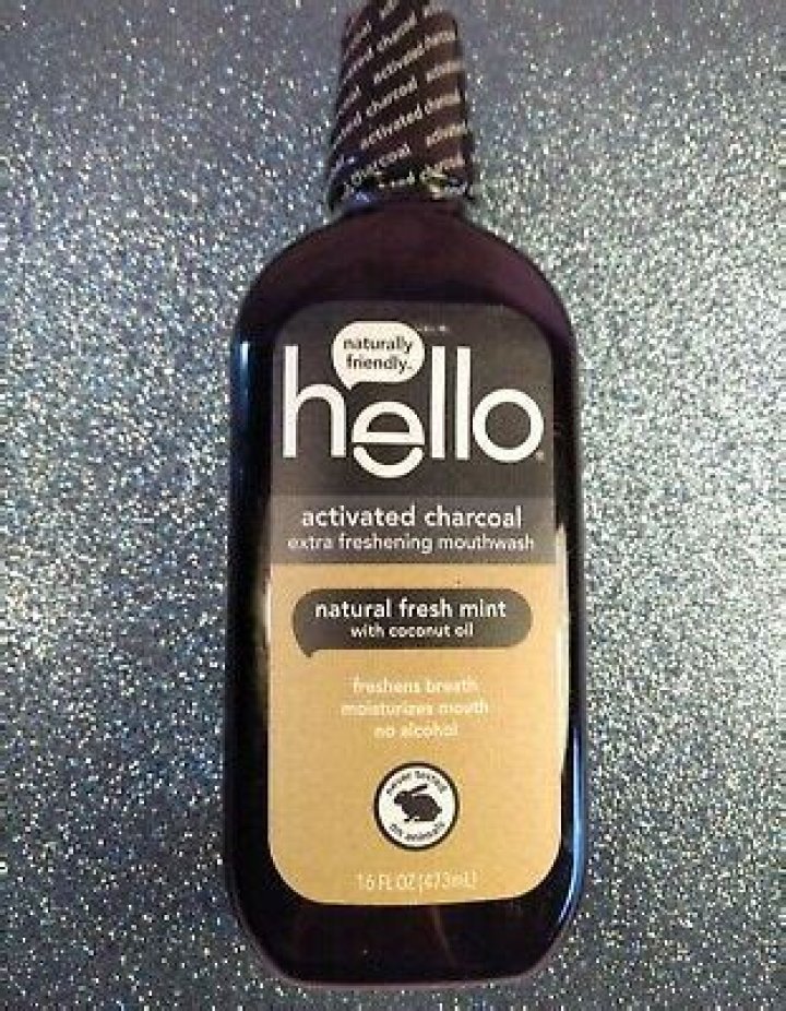 Hello Activated Charcoal Natural Fresh Mint + Coconut Oil Mouthwash, $5.99, Target