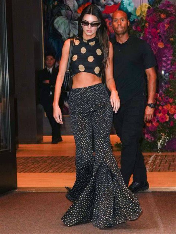 Kendall Jenner Rocks A Polka Dot Crop Top