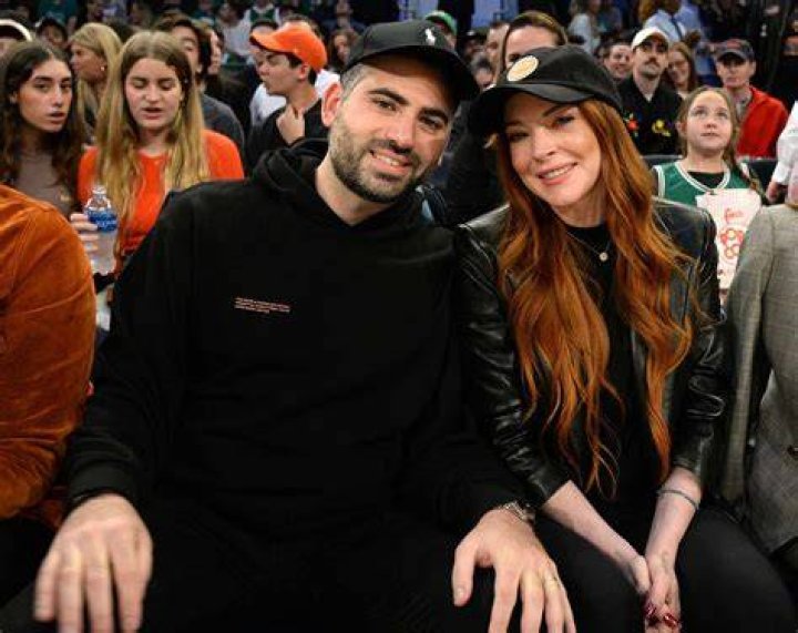 Lindsay Lohan with husband Bader Shammas Celebrities attend Boston Celtics v New York Knicks game, New York, USA - 05 Nov 2022