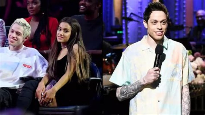 Pete Davidson, Ariana Grande. Comedian Pete Davidson, left, and fiancee singer Ariana Grande arrive at the MTV Video Music Awards at Radio City Music Hall, in New York 2018 MTV Video Music Awards - Arrivals, New York, USA - 20 Aug 2018