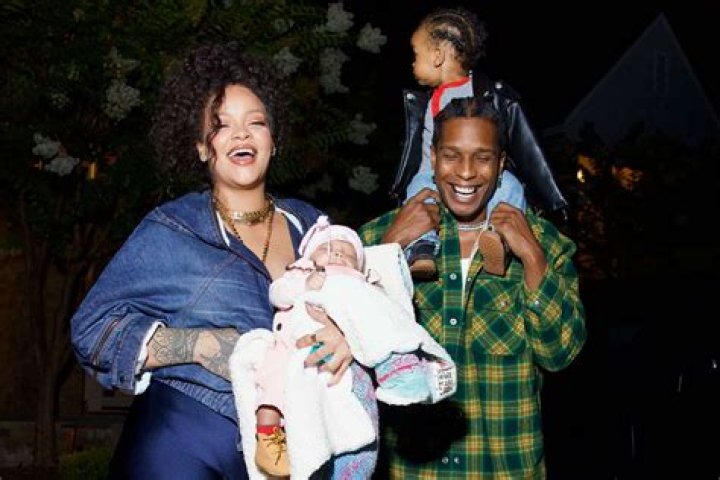 Rihanna with her son at Giorgio Baldi