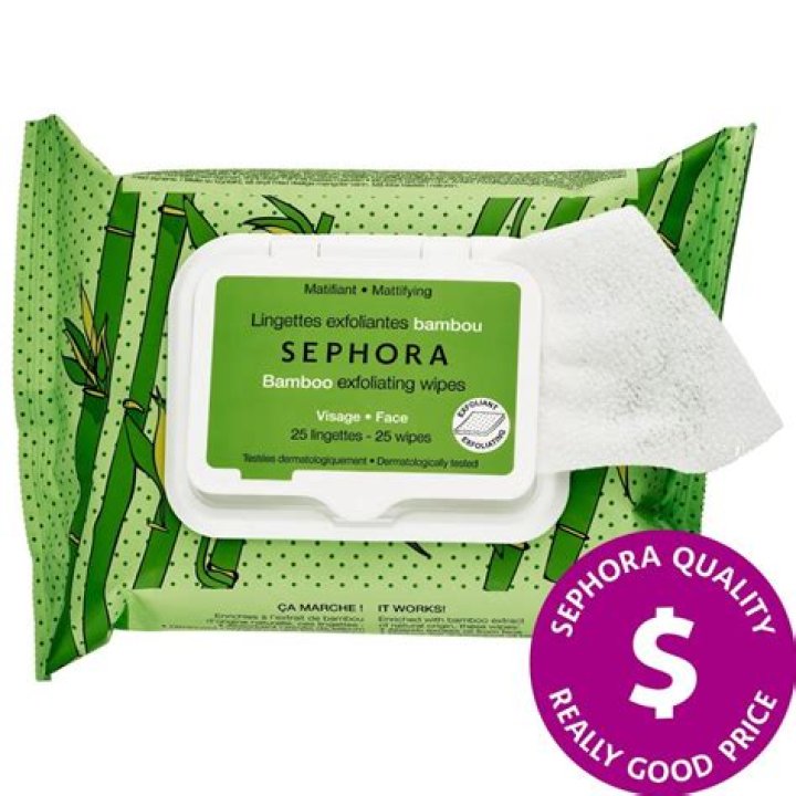 Sephora Collection Bamboo Cleansing & Exfoliating Wipes, $8, Sephora