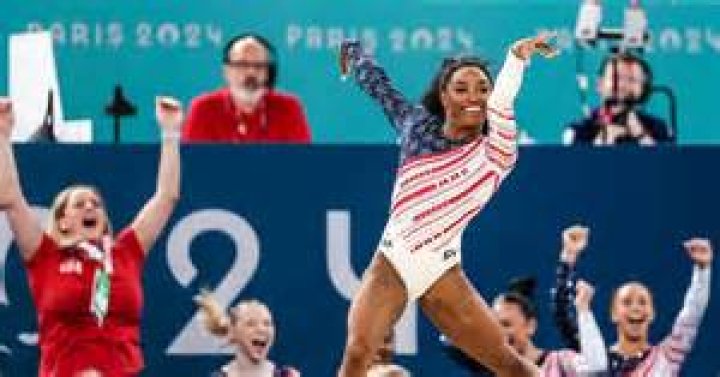 Simone Biles - Women's Balance Beam Final Artistic Gymnastics, Ariake Gymnastics Centre, Tokyo Olympic Games 2020, Japan - 03 Aug 2021